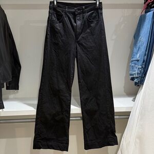 Joe’s Jeans Women's Black MIA Wide-Leg Coated Jeans